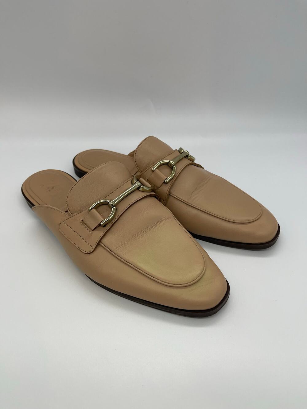 Zara Women's Slide on Beige / Tan Loafers EU Size 41 US Size 10
